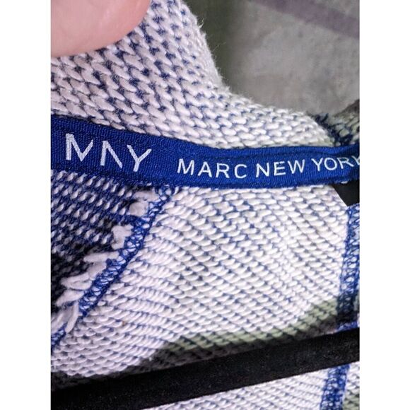 Marc New York Blue Long Sleeve Hooded Tunic Cover Up Possible Size Medium - Picture 3 of 6